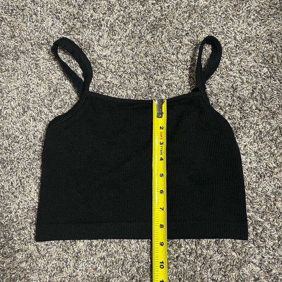 Women's Cropped Tank Top Black Size M - Picture 3 of 6